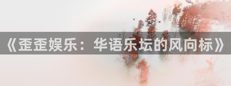 7790必发集团4登录：《歪歪娱乐：华语乐坛的风向标》